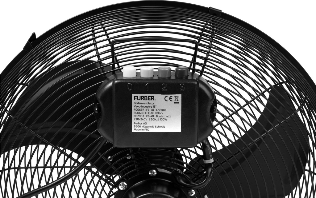 Ventilateur Noir mat 45cm 