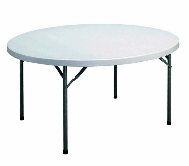 MESA REDONDA PLEGABLE Ø 152 cm – 8 a 9 personas