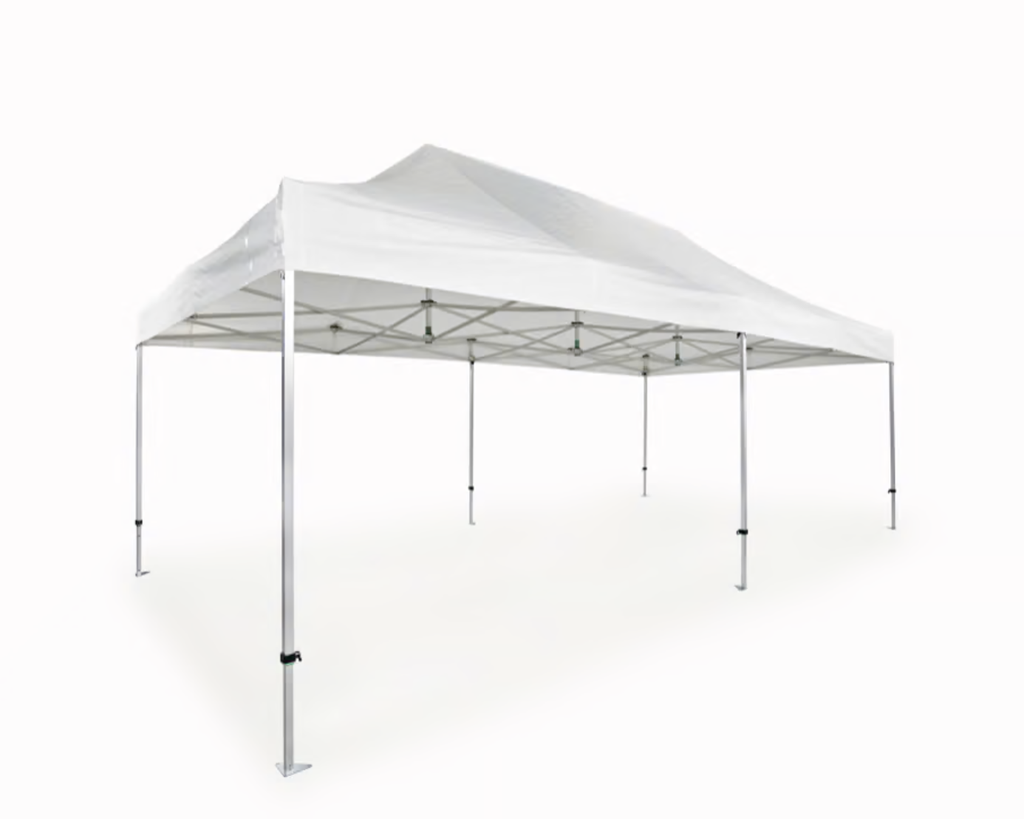 Carpa plegable AluLite con techo – 4 x 8 m – poliéster blanco