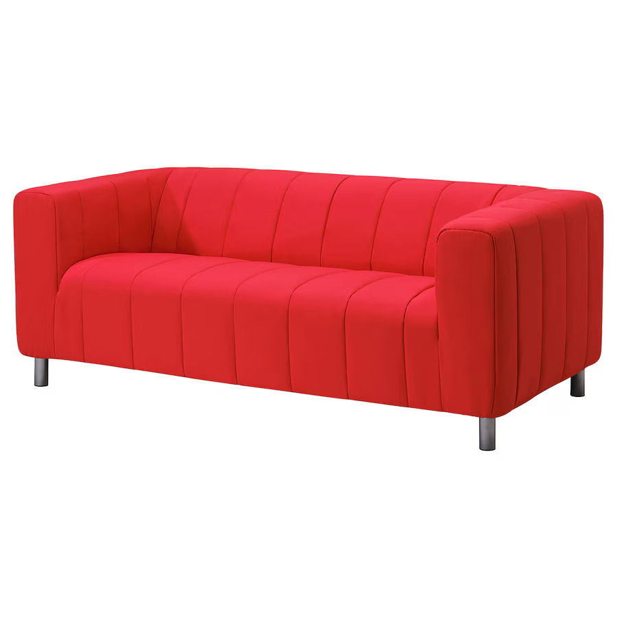 2-Seater Fabric Sofa Red
