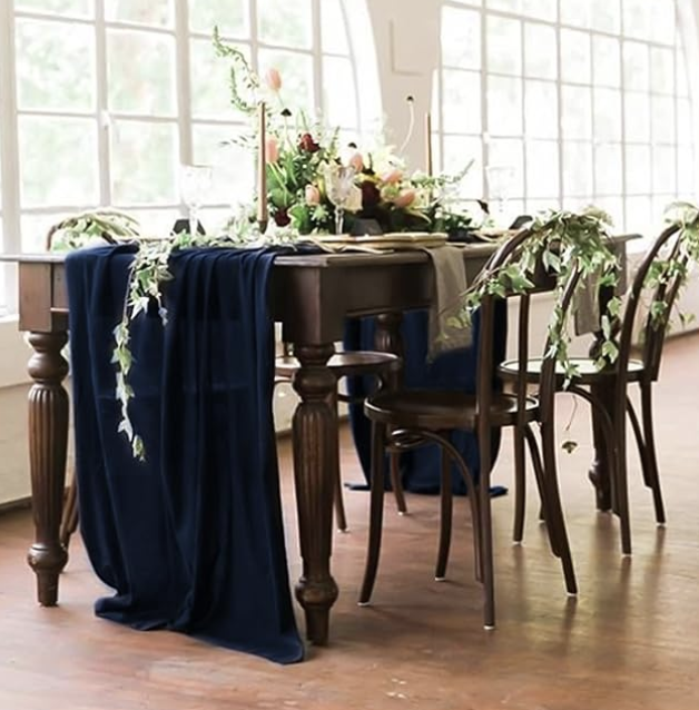 IRIDESCENT BLUE TABLE RUNNER