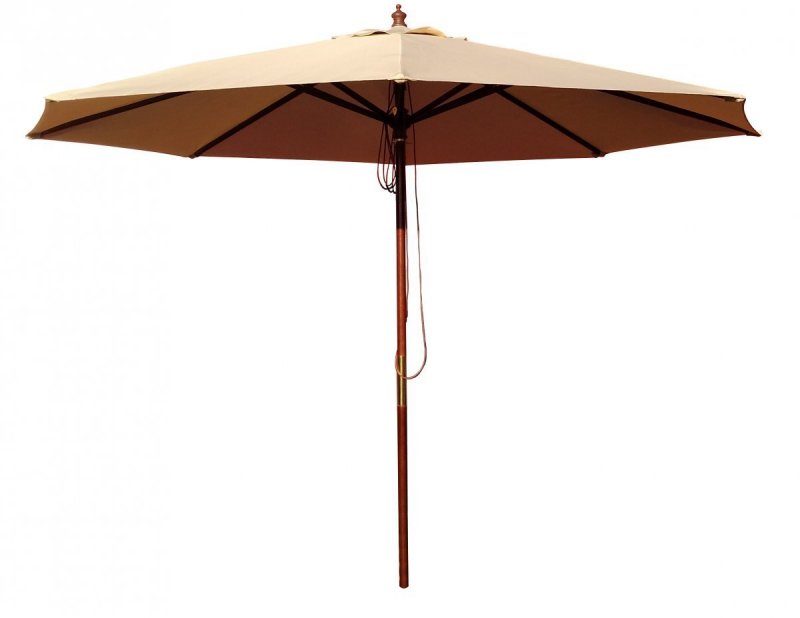 PARASOL REDONDO EN MADERA EXÓTICA Ø 3 m 