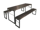 FACTORY Brasserie Table 180 x 60 cm + 2 Benches