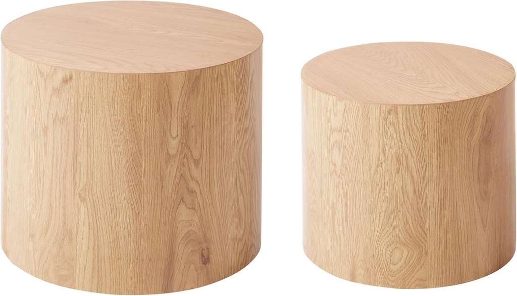 2 round designer coffee tables