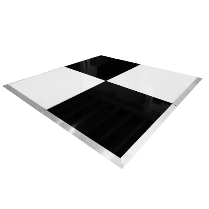 Pista de baile de 20 m² Negro y blanco