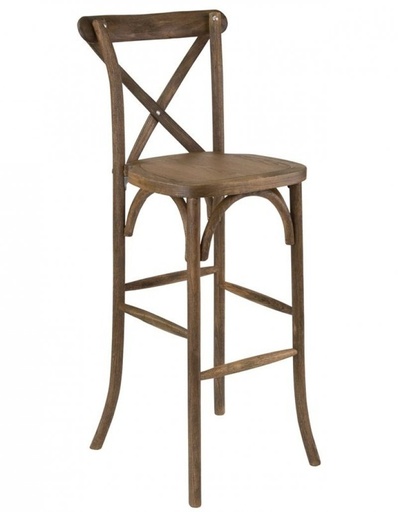 SILLA DE BAR RESPALDO CRUZADO HERITAGE Madera