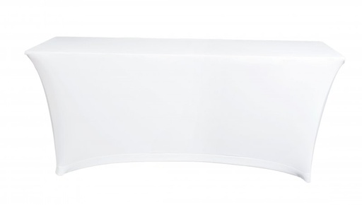 MANTEL / FUNDA ELÁSTICA para mesa buffet 200 x 90 cm blanca
