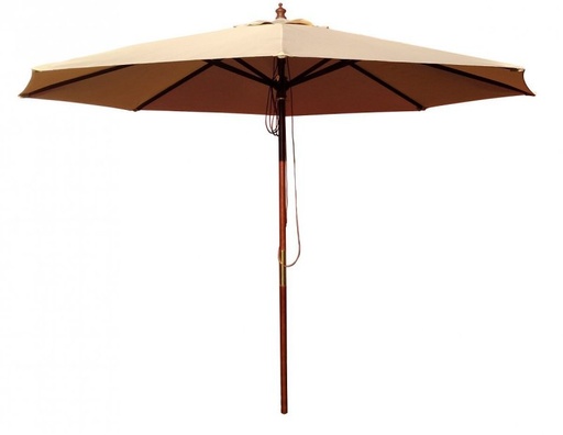 Round Parasol in Exotic Wood – 3 m Diameter
