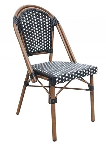 Silla MONTMARTRE Apilable Blanco y Negro
