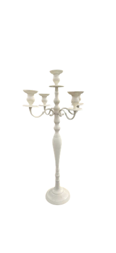 White Candelabra 5 Candles
