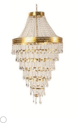 Canelobre penjant daurat, diàmetre 60 cm / alçada 112 cm