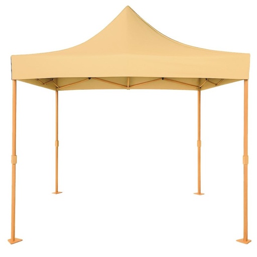 Foldable aluminum gazebo with wood-effect finish 3 × 3 m